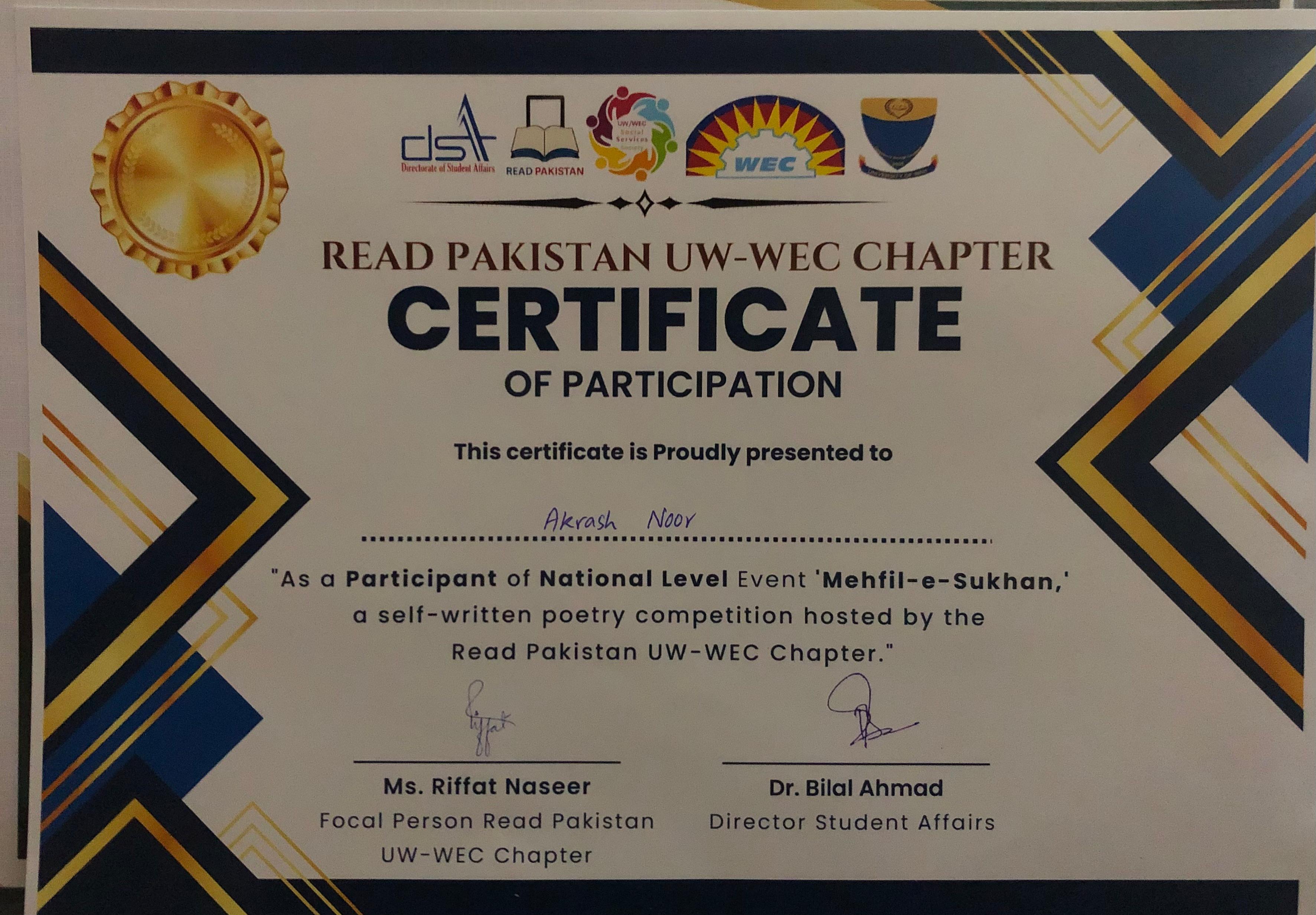 Read Pakistan Certification